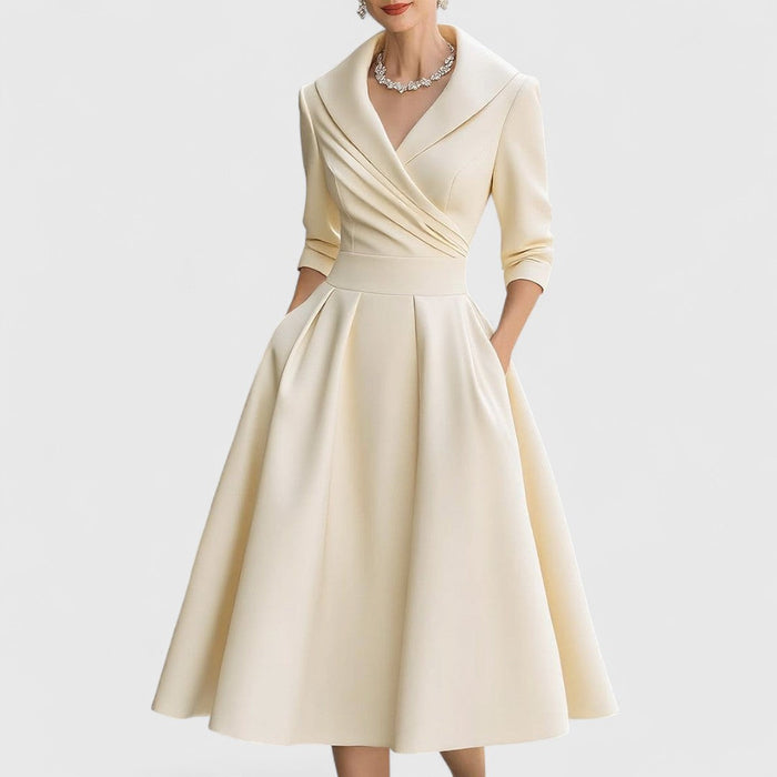 Millie | Elegancka Sukienka Midi o Delikatnej Sylwetce