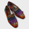Fallon | Stylowy Mokasyn w Wielokolorowy Print w Panterkę