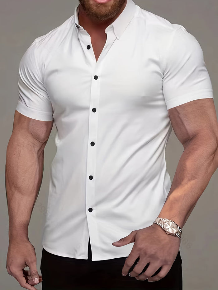 Ashton | Klasyczna koszula z guzikiem typu Muscle