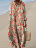 Anastasie | Sukienka w Stylu Vintage z Kwiatowym Wzorem