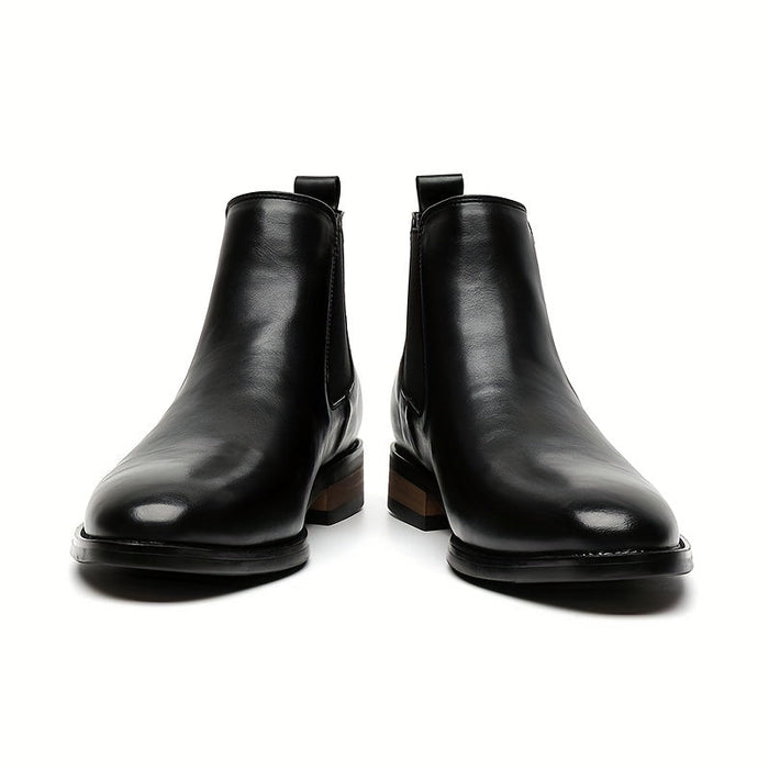Męskie Szpiczaste Chelsea Boots z Gumowymi Wstawkami