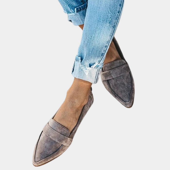Damskie Mokasyny Slip-On z Efektem Zamszu