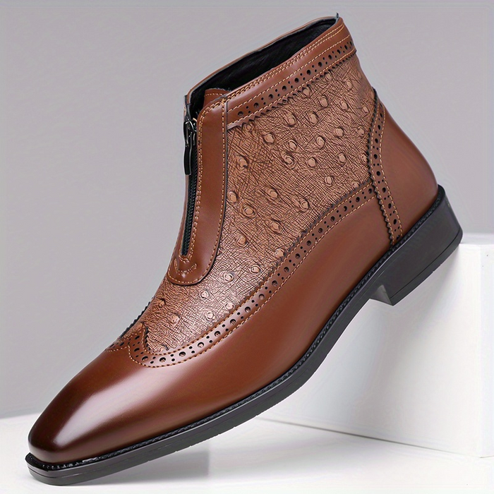 Belmar | Premium Wysokie Buty z Strusiej Skóry