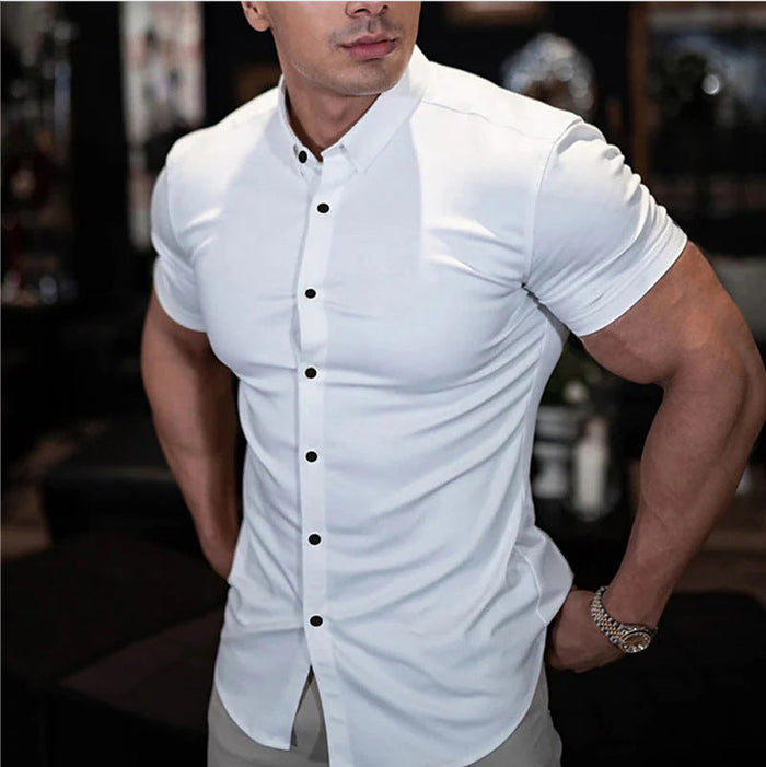 Gideon | Koszula Krótki Rękaw Slim Fit