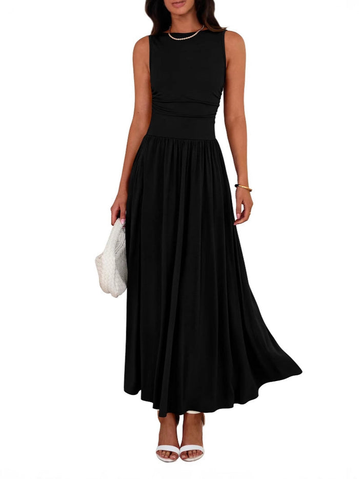 Primrose | Casualna Sukienka Maxi bez Rękawów