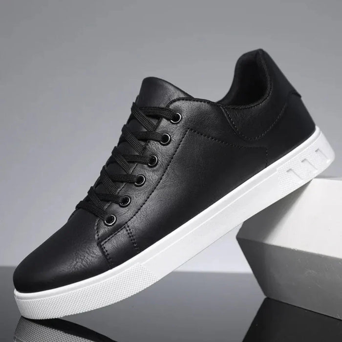 Męskie Sneakersy z Białą Podeszwą Lace-Up na Co Dzień