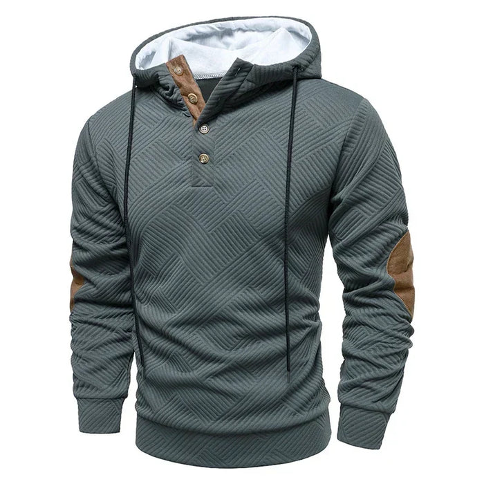 Bradley | Stylowy sweter z kapturem i guzikami