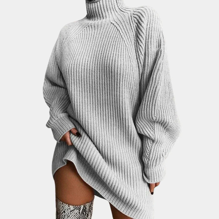 Damski Oversizowy Sweter z Grubym Splotem
