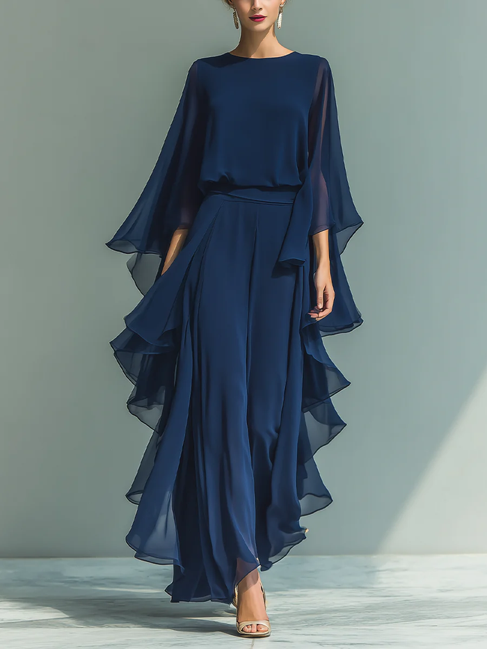 Beatrice | Elegancki Zestaw Chiffonowy