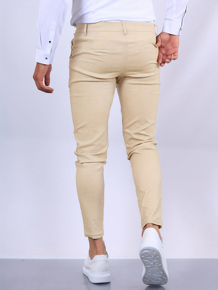 Męskie Spodnie Skinny z Rozciągliwym Materiałem