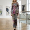 Harlene | Elegancki Luksusowy Zestaw V-Neck w Wielu Kolorach