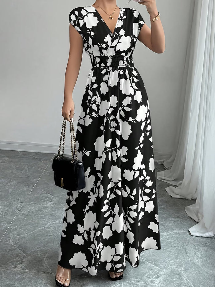 Sariyah | Elegancka Sukienka Bez Rękawów z Dekoltem w Kształcie V