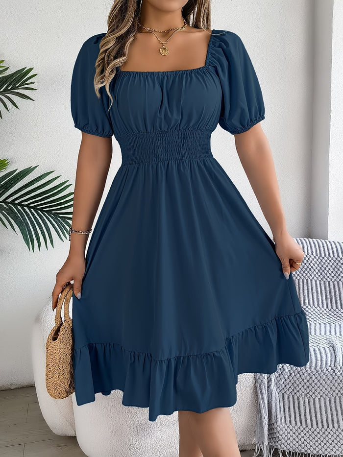 Mariselle | Sukienka z eleganckimi bufkami