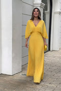 Veronica | Stylowa, plisowana, elegancka sukienka maxi