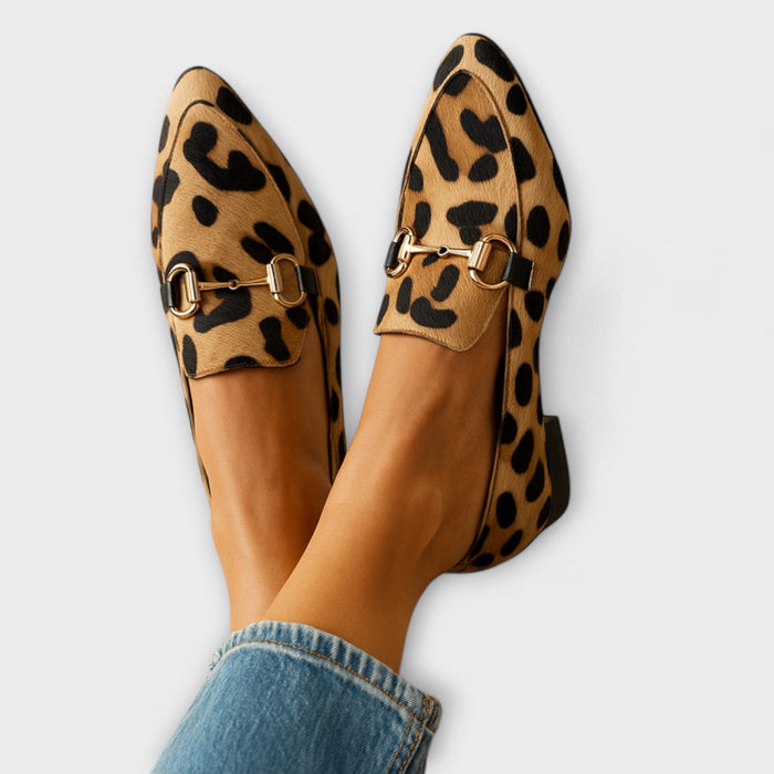 Lillian | Stylowe Mokasyny w Print Lwa